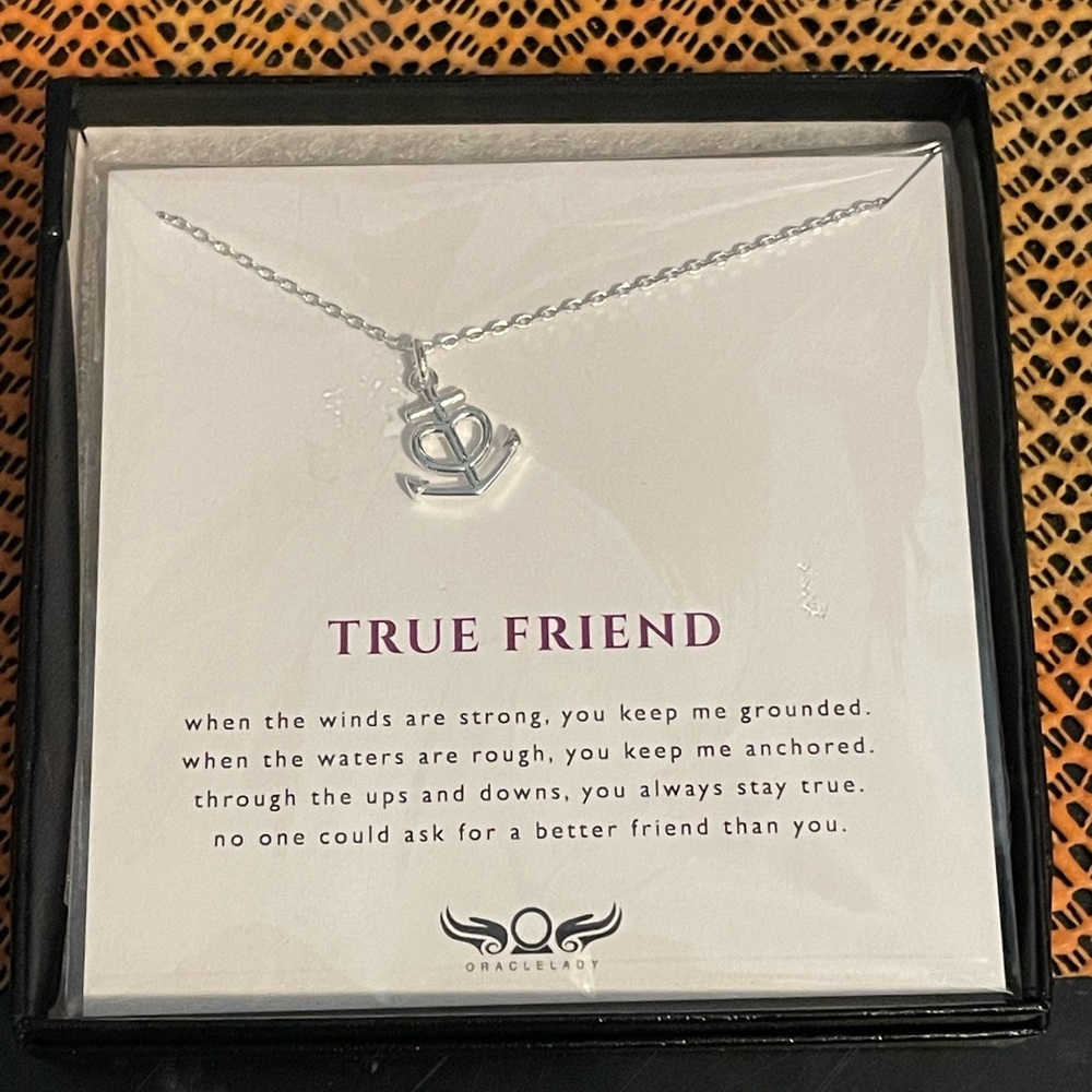 “True Friend” Silver Necklace